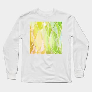 Lemon & Lime Love - abstract painting in yellow & green Long Sleeve T-Shirt